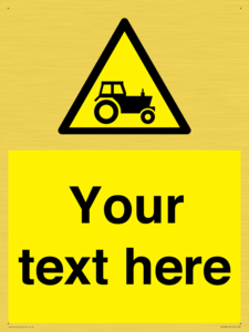 Custom warning farm machinery